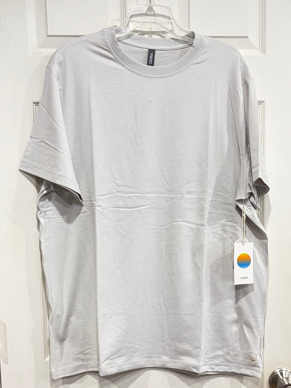 Vuori Men's XXL Short Sleeve Ponto Performance Tee Salt Heather Cream NWT